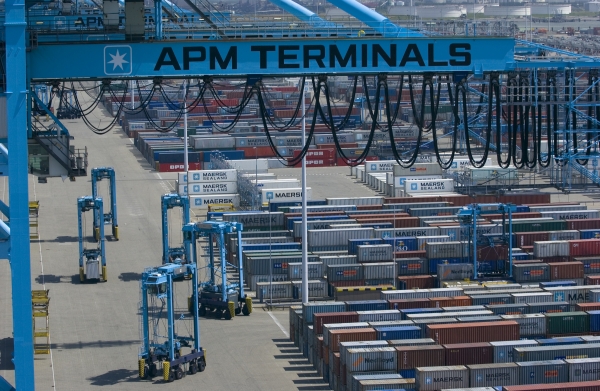 APM Terminals’ existing facility at the Port of Rotterdam. APM Terminals’ existing facility at the Port of Rotterdam.