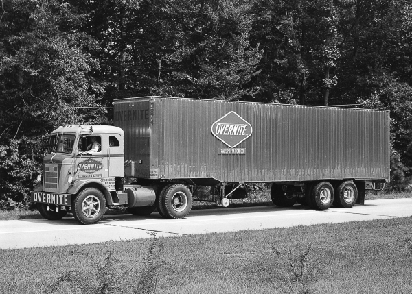 Mack H and trailer