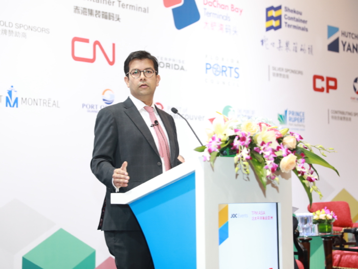 "The industry may not have to wait that long for a turnaround," Parash Jain, global head of shipping and ports equity research at HSBC, told the TPM Asia Conference. Photo Credit: JOC