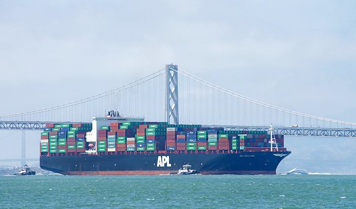 APL has introduced a time-guaranteed service in a bid to differentiate itself in a crowded trans-Pacific shipping market. Photo credit: Shutterstock.com