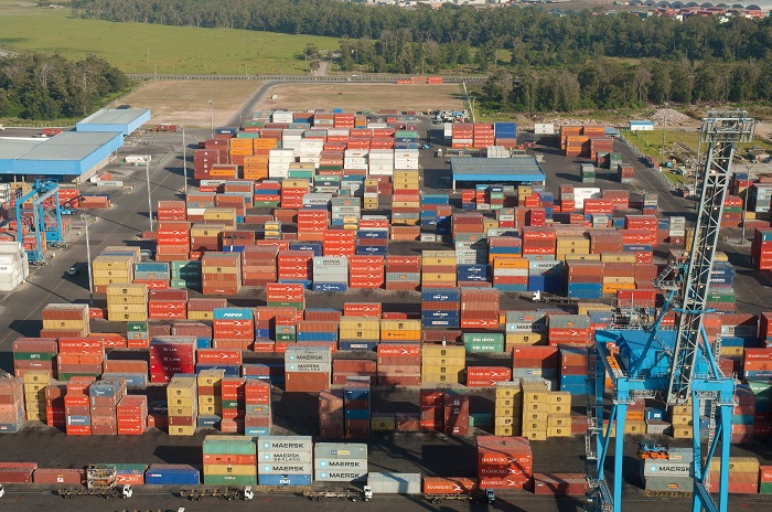 Containers at a Brazil installation. Photo credit: Shutterstock.com. Containers at a Brazil installation.