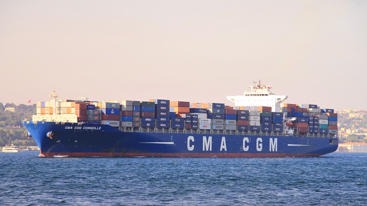 CMA CGM believes expanding into land routes with supply chain services is the key to maintaining growth following the consolidation of the container shipping market. Photo credit: Shutterstock.com. A CMA CGM ship.