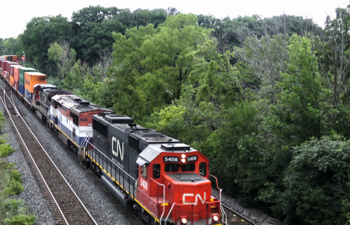 reduced service on Canadian National Railway lines is putting stress on the ports of Halifax, Montreal and Vancouver, as import cargo piles up. Photo credit: Shutterstock.com