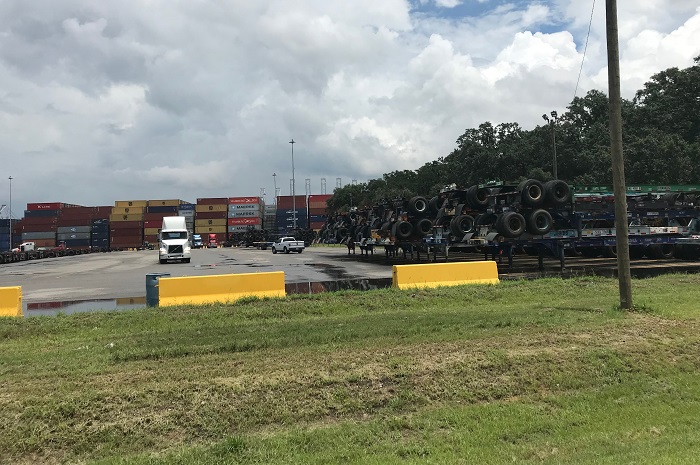 Savannah (above) has room for chassis - considerable room. Photo credit: Ari Ashe. Chassis field at the Port of Savannah.