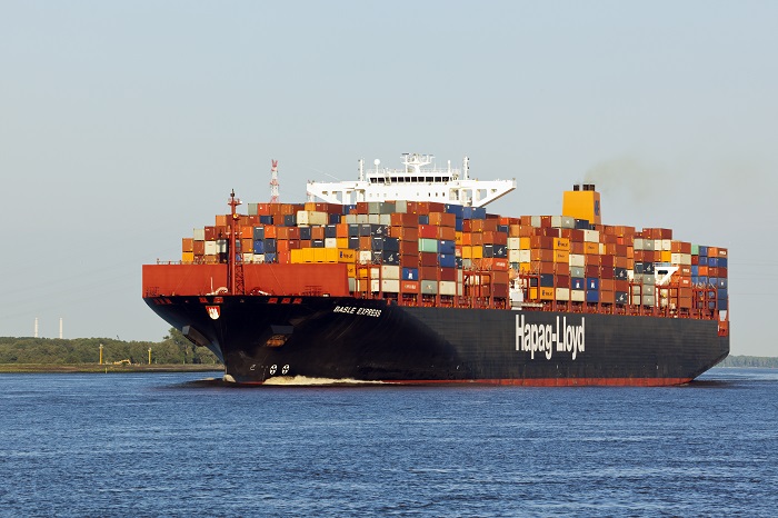 A Hapag-Lloyd container ship.