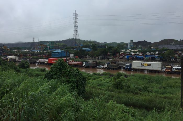 About 85 percent of JNPT’s volume moves by truck – a key factor behind trade concern over a potential further breakdown in cargo transportation. Photo credit: Nhava Sheva Container Operators' Welfare Association.