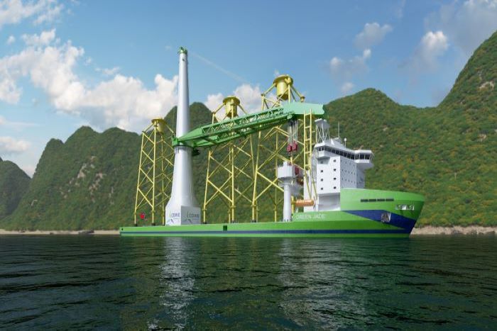 After delivery in 2022, the Green Jade will be deployed in Taiwan’s burgeoning offshore wind energy market. Photo credit: DEME
