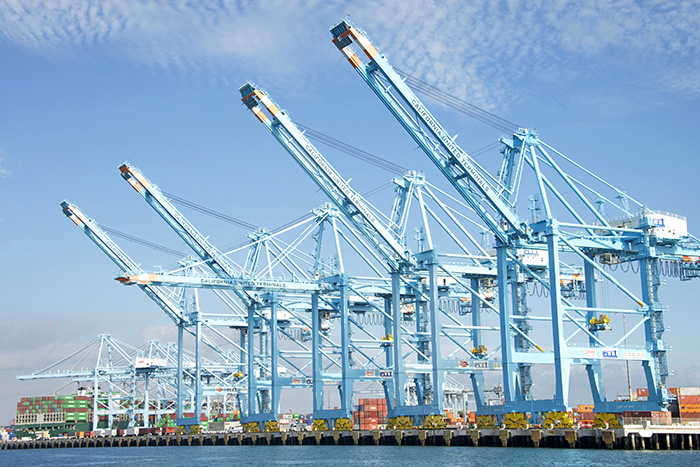 APMT's Pier 400 in the Port of Los Angeles has been closed since it was struck by a cyberattack Tuesday.