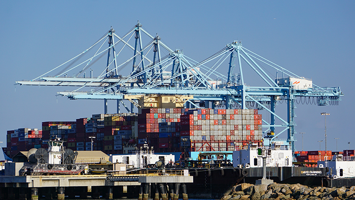The ports of LA-LB.
