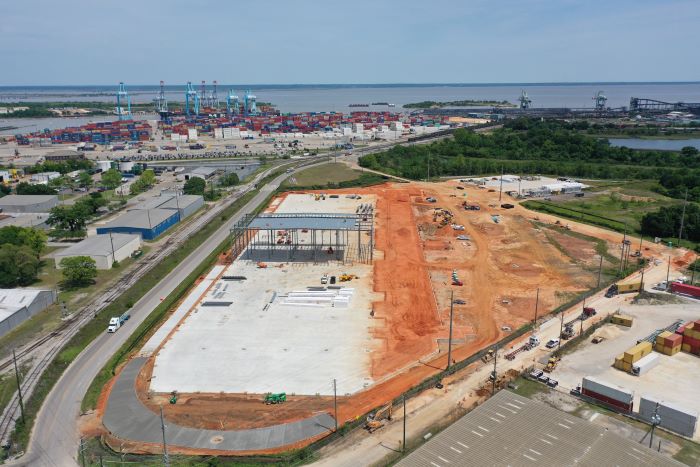 MTC Logistics is investing about $61 million in its International Distribution Center facility at the Port of Mobile, which is due to open in 2021. Photo credit: MTC Logistics