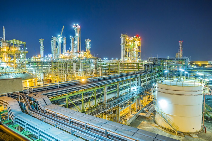 A petrochemical plant.
