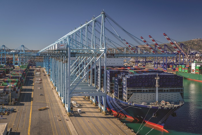The “giants” have begun calls at ports in North America, escalating the need for infrastructure improvements. Photo credit: APM Terminals.