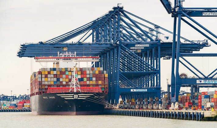 While other EU states are recruiting extra customs officials at their leading ports, including Rotterdam, Antwerp, and Calais, the British government has yet to unveil its spending plans to ease post-Brexit traffic through the country’s key shipping hubs. (Above: The Port of Felixstowe, United Kingdon.) Photo credit: Shutterstock.com. Port of Felixstowe.