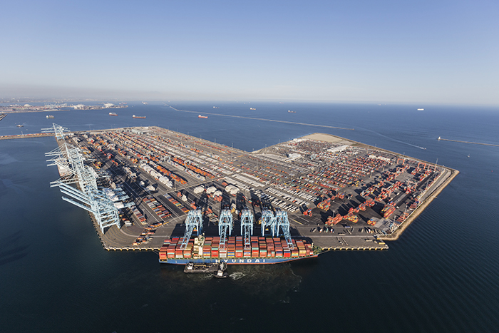 APM Terminals plans to automate a portion of the Pier 400 facility at the Port of Los Angeles have been delayed for at least another 28 days. Photo credit: Shutterstock.com.