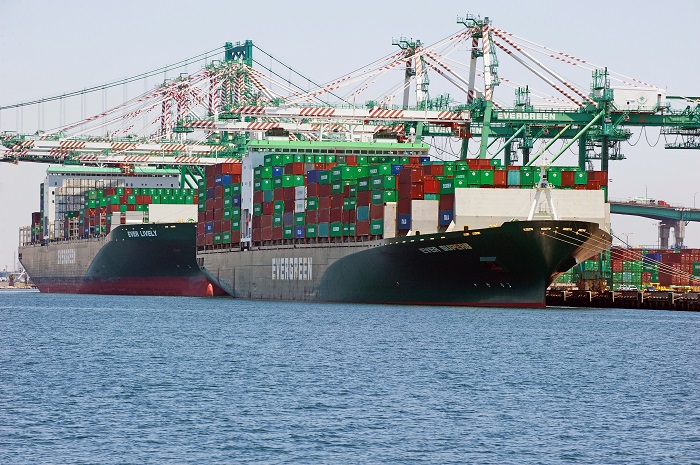 In 2017, marine terminals continued to struggle with the demands presented by larger ships, but implied in that are several encouraging statistics regarding the condition of global trade. (Above: container ships at the Port of Los Angeles.) Photo credit: Shutterstock.com. The Port of Los Angeles.