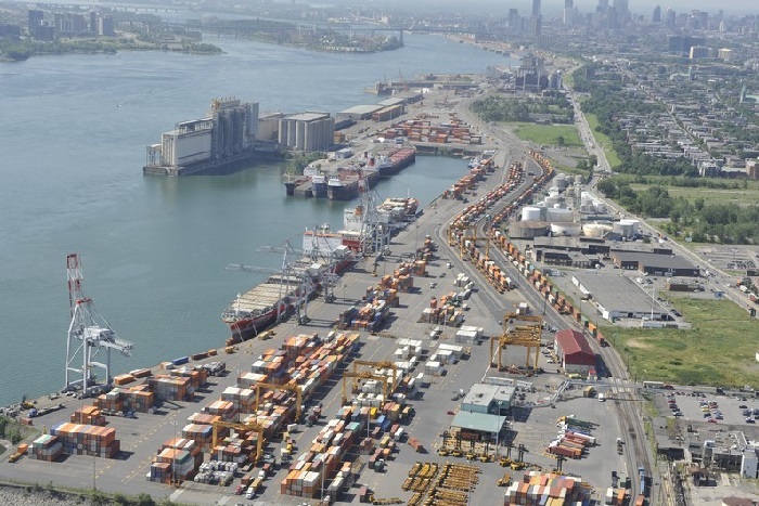 The funding from Transport Canada will go toward an IT system allowing truckers to register to serve the port, the construction of a railway bridge that will will remove truck delays due to the crossings of longer trains. Photo Credit: Montreal Port Authority