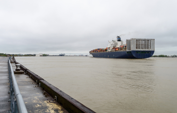 Four new cranes that are scheduled to arrive in 2020 at the Port of New Orleans are expected to improve efficiency at the fast growing port. Credit: Hugh R. Morley
