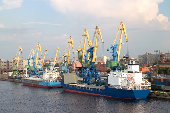 According to statistics provided by the Russian Ministry of Transport, in 2017 among EU members, Germany exported the most to Russia, accounting for about 20 percent of total container cargo imports.(Above: Big Port of Saint Petersburg.) Photo credit: Shutterstock.com. Big Port of Saint Petersburg, Russia.