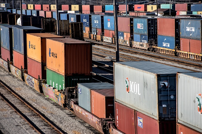 Containers were one of only five items among the original 284 items granted a reprieve by the US working group consisting of nearly a dozen federal agencies. Photo credit: Shutterstock.com. Intermdoal rail.