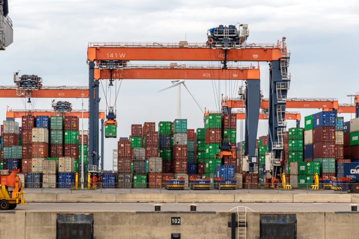 Cargo growth at Europe's largest container port of Rotterdam (above) slowed in 2019 amid increased competition from rivals Antwerp and Hamburg. Photo credit: Shutterstock.com.
