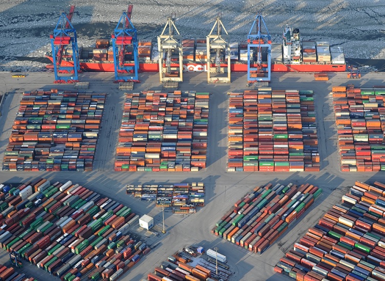 The Port of Rotterdam saw its throughput rise 9.3 percent in the first half to 6.6 million TEU. Credit: PA