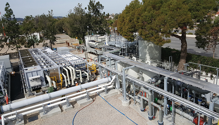 A desalination plant in Santa Barbara, California. Photo credit: IDE Technologies. Santa Barbara California desalination plant by IDE Technologies