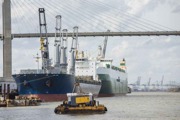 Ports like Savannah, Georgia, (above) have benefitted from the cargo bleed from ports on the US West Coast amid the US-China trade war. Photo credit: Shutterstock.com.