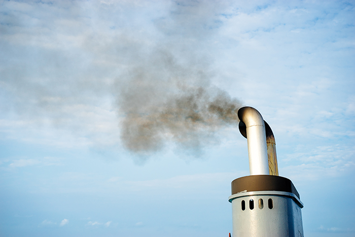 The International Maritime Organization's 2020 low-sulfur fuel rule requires carriers to use bunker fuel with a sulfur content of no more than 0.5 percent, down from 3.5 percent today. Photo credit: Shutterstock.com.