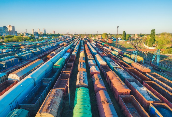 In an era in which considerable, new, intermodal business is there, railroads argue they need to balance the interests of investors and shippers. Shippers argue there hasn’t been a balance. Photo credit: Shutterstock.com. Railroad yard.