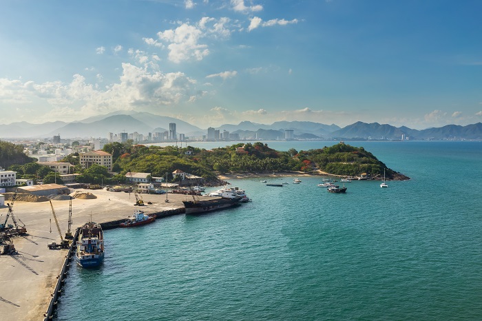 The volume of US recyclable exports to alternative destinations picked up sharply in the months from August through December, after China's import ban. One market that registered a large increase: Vietnam (above). Photo credit: Shutterstock. A harbor in Knhanh Hoa province, Vietnam.