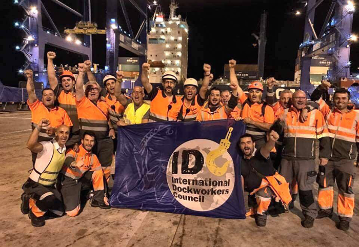 Dockworkers in Algeciras strike in early June.