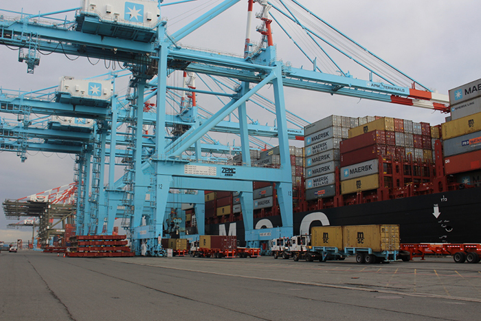 The APM Terminals facility in Elizabeth, New Jersey, is advancing in its recovery from the cyber attack on the Maersk Group.