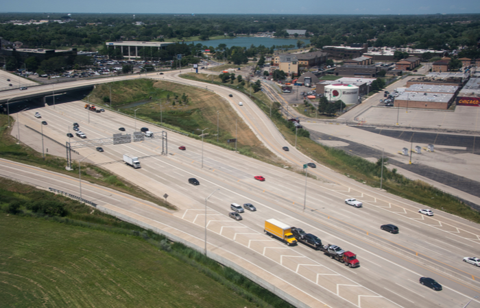 Trucking rates have climbed in August out of Chicago and nearby Joliet (above), a silver lining in the 2019 freight downturn. Photo credit: Shutterstock.