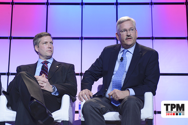 From left: Adam D. Hall, Dollar General; Klaus Schnede, Eastman Chemical. 