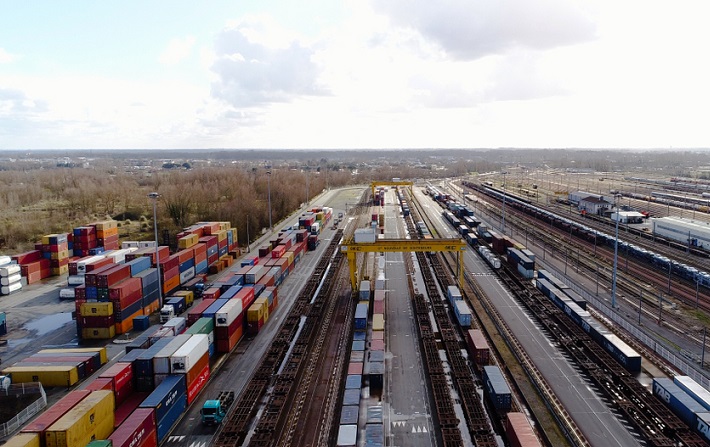 The potential of Europe's rail sector was underscored by the €1.53 billion euro (.76 billion) bid by US investment bank Morgan Stanley’s infrastructure unit, Warwick Holdings, for VTG, which Europe’s leading railcar leasing and rail logistics company has rejected. (Above: A rail yard in France.) Photo credit: Shutterstock.com. A rail freight yard in France.