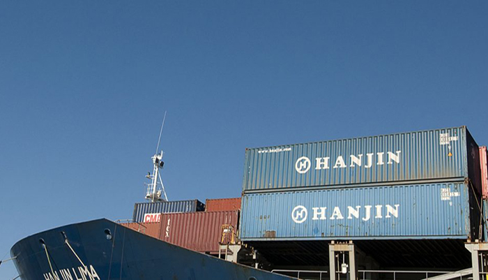 About 50 miles from the largest US port complex, some of the thousands of orphaned Hanjin Shipping containers have found a phone.