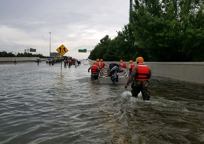 It will be some time before Houston-area highways and roads are more suited to automobiles than boats.