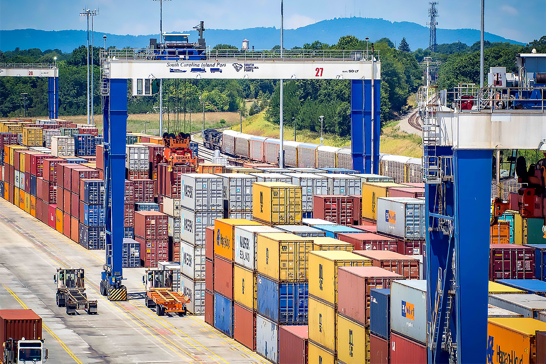 First Solar will begin using Inland Port Greer later this month, moving 7,000 containers per year through northwestern South Carolina. Photo Credit: SCPA/Craig A. Lee.