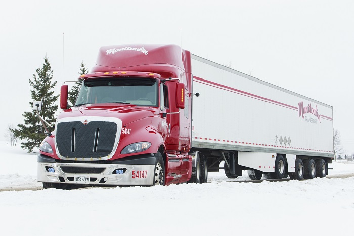 The addition of Express Havre St-Pierre helps 'build out' Manitoulin Transport's truckload and LTL service map in Quebec, especially in the province's rural areas, and complements its westward expansion. Photo credit: Manitoulin. A Manitoulin truck.
