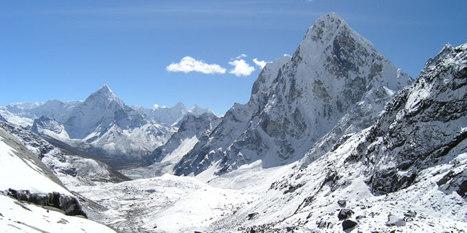 The Himalayas form a barrier between Nepal and China.