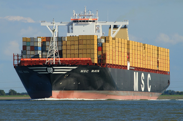 The MSC Maya, pictured, is just one of the many mega-ships that make regular stops at the Port of Colombo and have contributed heavily to the port's traffic growth.