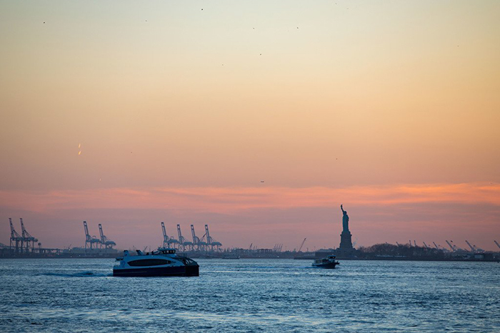 New York City wants to become less reliant on trucks to get goods from the main container terminals of the Port of New York and New Jersey. Photo credit: New York City Economic Development Corp.