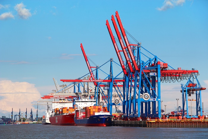 “Even if adding Wilhelmshaven, the German ports’ market share is now lower than after the financial crisis when market share losses reduced their piece of the pie to around one third,” Global Port Tracker stated. (Above: Hamburg port.) Photo credit: Shutterstock.com. Hamburg port.