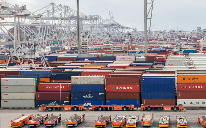 Rising volume from other trades is helping to push up the overall Rotterdam and Antwerp throughput figures. Photo credit: Shutterstock.com. Rotterdam port.