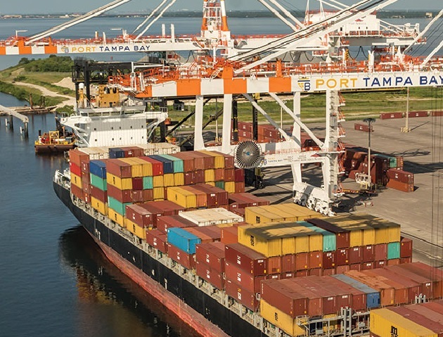 Drayage between Tampa and Orlando is exempt from the electronic logging device (ELD) mandate because it is a short haul. Photo credit: Port Tampa Bay. Port Tampa Bay credit Port Tampa Bay.