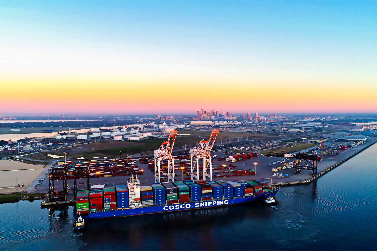 The state of Florida will match the USDOT grant awarded this week to construct Berth 214 and a 30-acre yard, and the port authority will kick in the rest of the necessary funds. Photo credit: Port Tampa Bay