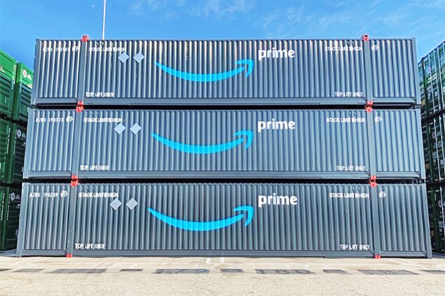 Us Railroad Amazon Acquires Branded Intermodal Containers