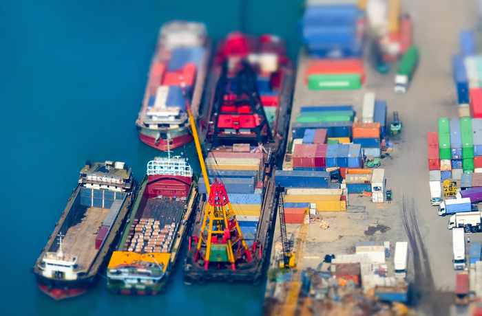 The Hong Kong barge berths handle 100 daily calls, providing connections to more than 100 terminals in South China and 200 global weekly services. Photo Credit: Shutterstock.com