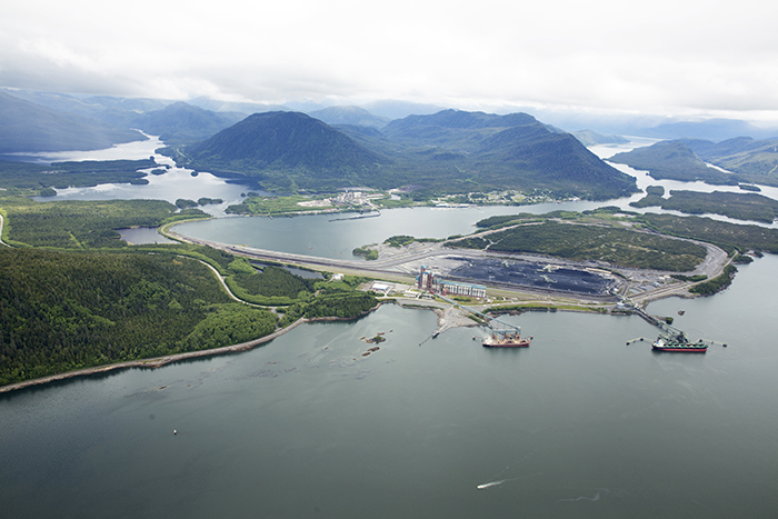 An artist's rendering of a possible breakbulk and bulk cargo terminal on Kaien Island in Prince Rupert, Canada.