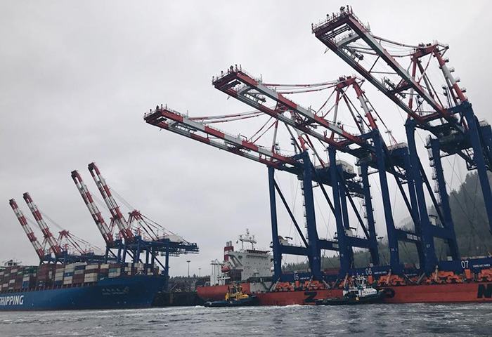 New cranes at Prince Rupert are just one example of the improvements underway at Canadian ports.